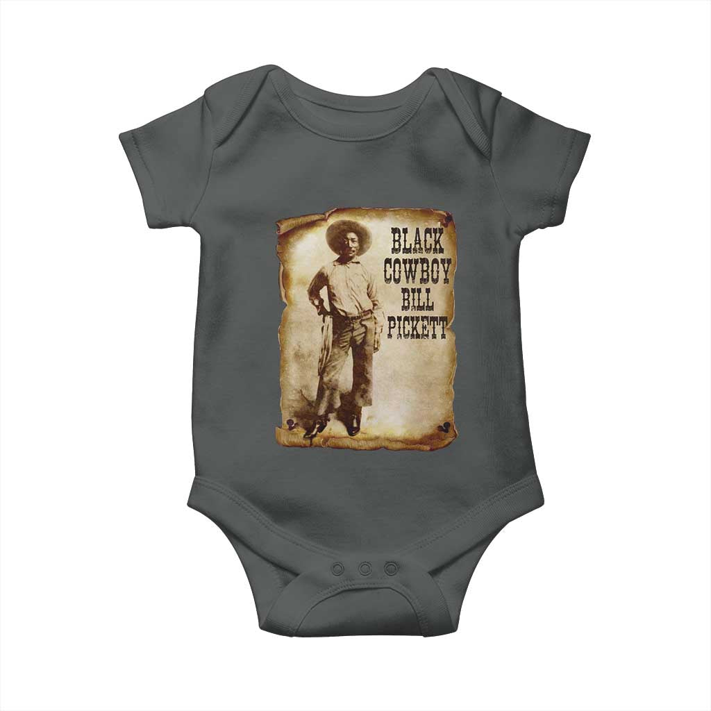 Black Cowboy Bill Pickett Baby Onesie African American Cowboys Black History