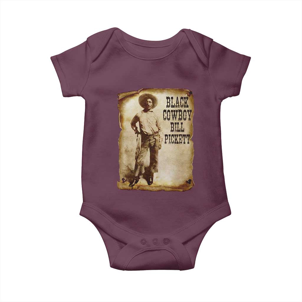 Black Cowboy Bill Pickett Baby Onesie African American Cowboys Black History