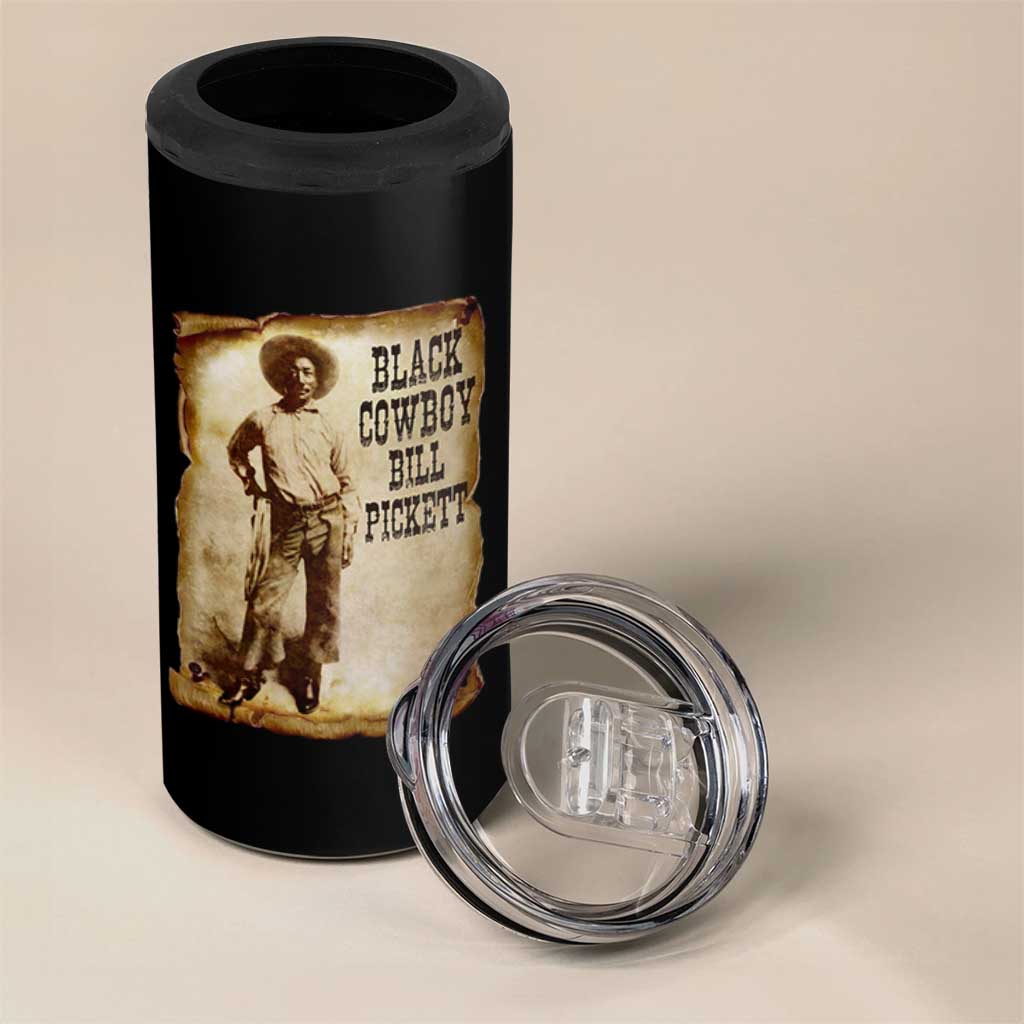 Black Cowboy Bill Pickett 4 in 1 Can Cooler Tumbler African American Cowboys Black History