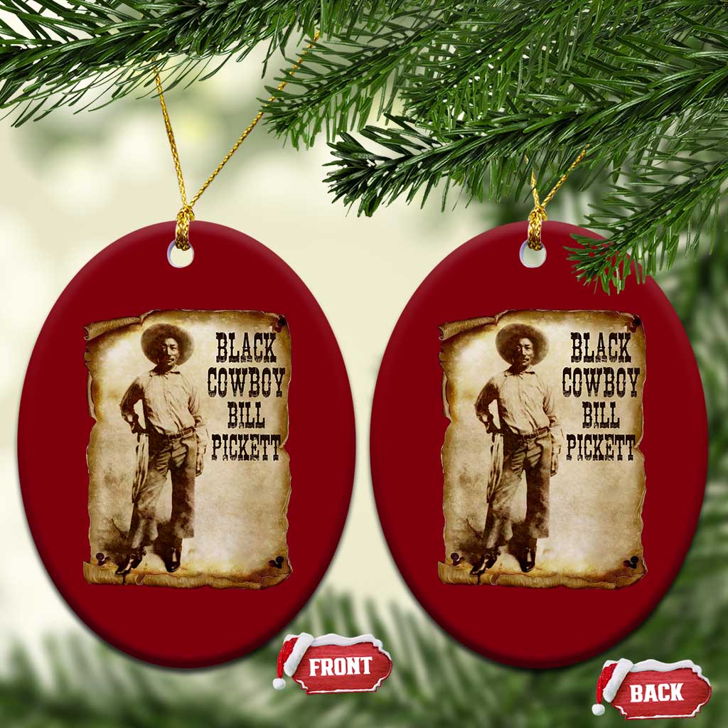Black Cowboy Bill Pickett Ceramic Ornament African American Cowboys Black History - Wonder Print Shop
