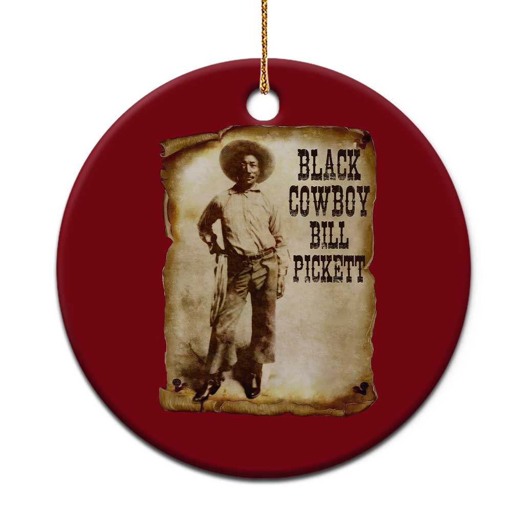 Black Cowboy Bill Pickett Ceramic Ornament African American Cowboys Black History - Wonder Print Shop