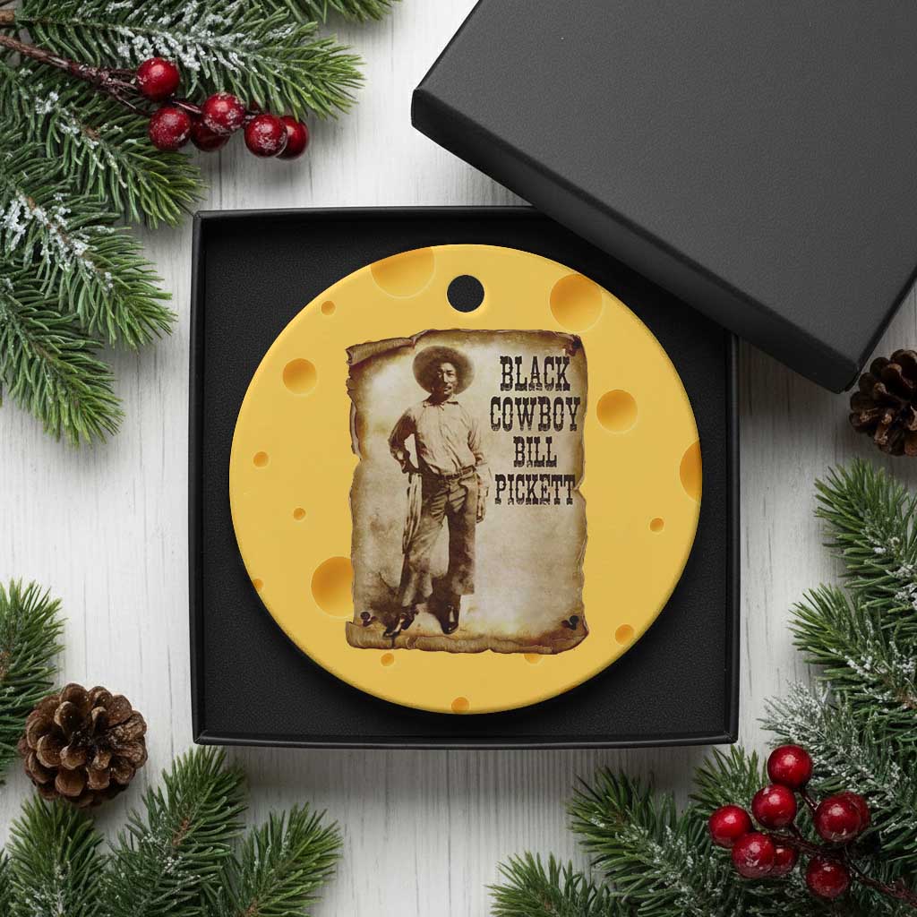Black Cowboy Bill Pickett Ceramic Ornament African American Cowboys Black History - Wonder Print Shop