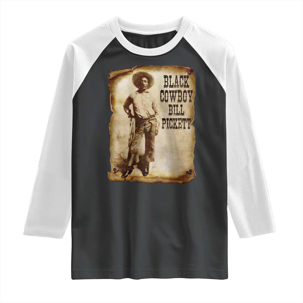 Black Cowboy Bill Pickett Raglan Shirt African American Cowboys Black History