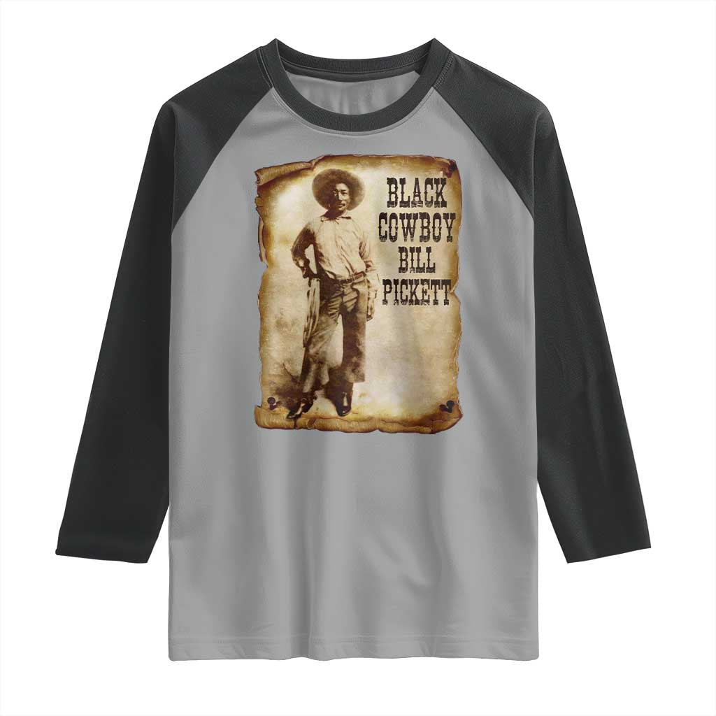 Black Cowboy Bill Pickett Raglan Shirt African American Cowboys Black History