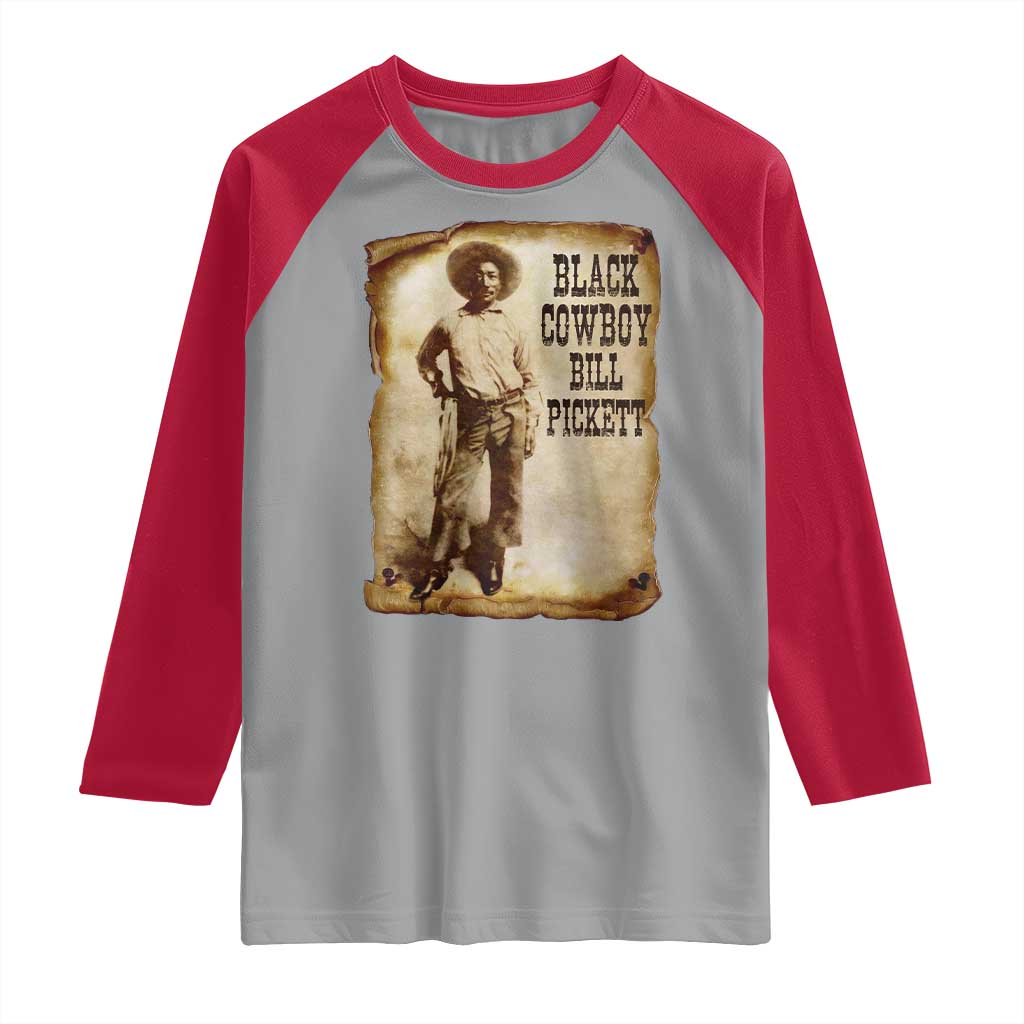 Black Cowboy Bill Pickett Raglan Shirt African American Cowboys Black History