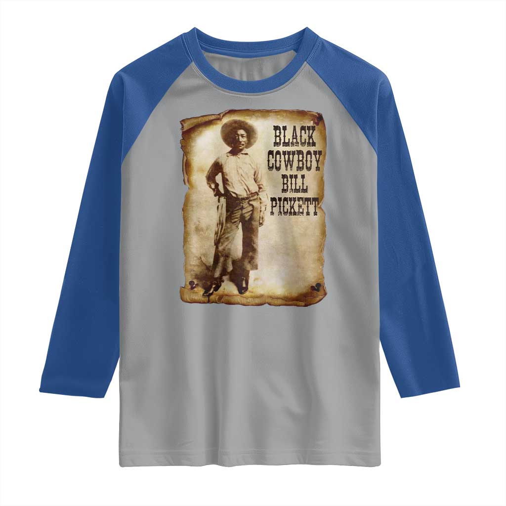Black Cowboy Bill Pickett Raglan Shirt African American Cowboys Black History