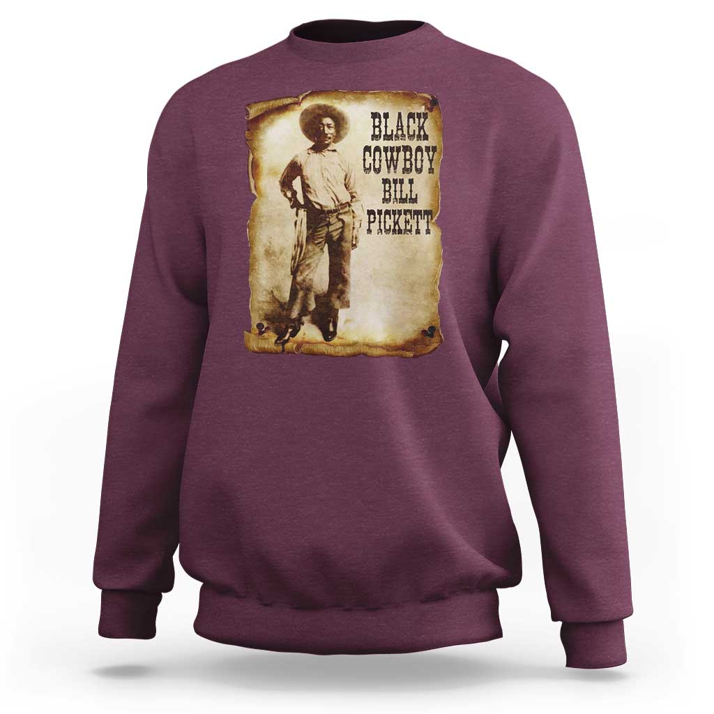 Black Cowboy Bill Pickett Sweatshirt African American Cowboys Black History