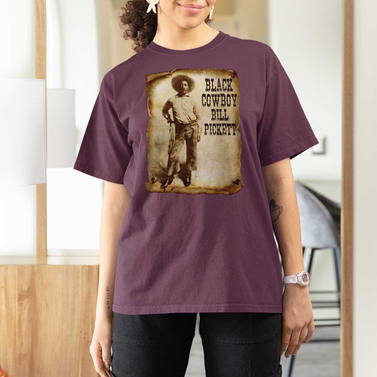 Black Cowboy Bill Pickett T Shirt For Women African American Cowboys Black History