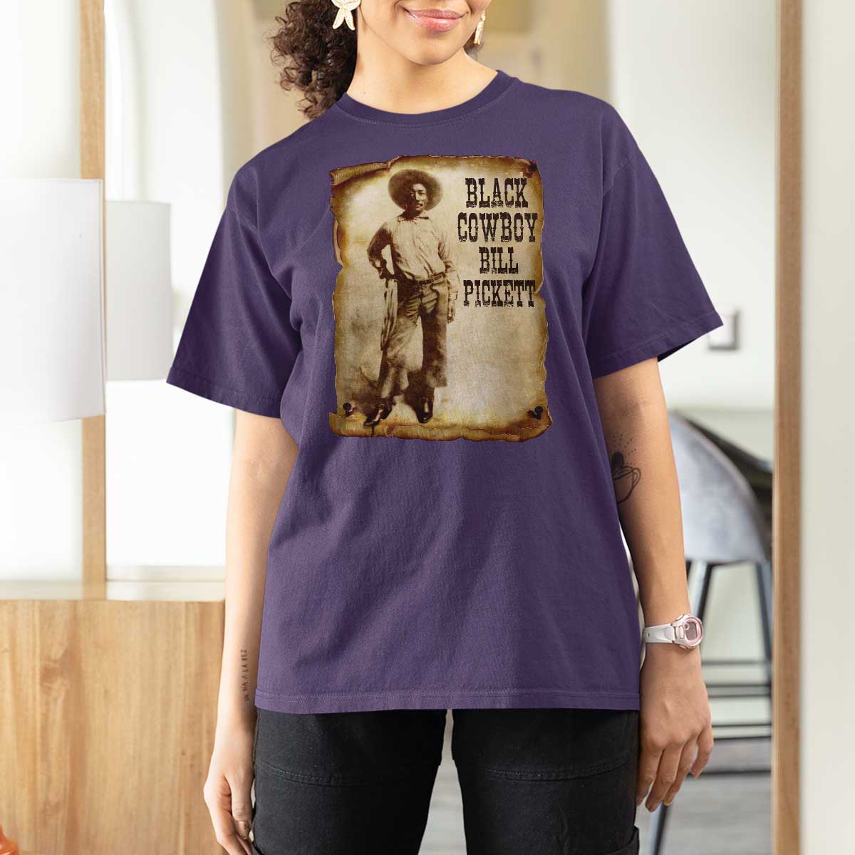 Black Cowboy Bill Pickett T Shirt For Women African American Cowboys Black History