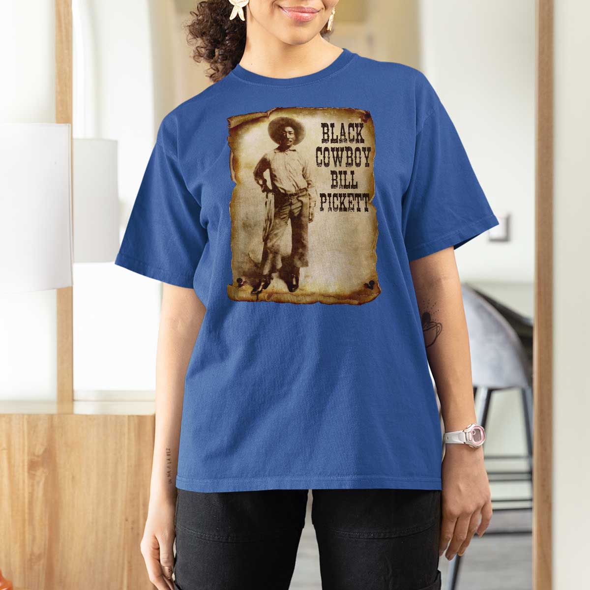 Black Cowboy Bill Pickett T Shirt For Women African American Cowboys Black History