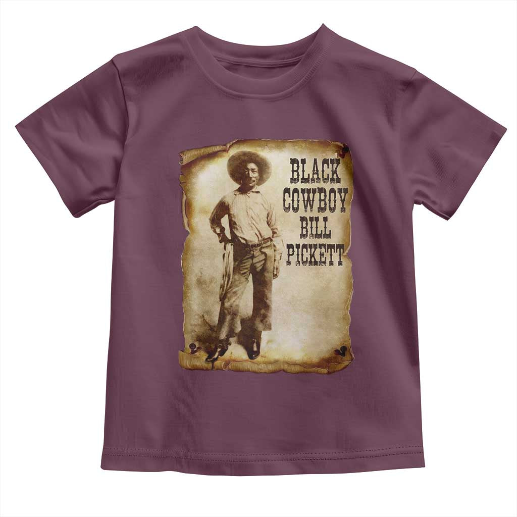 Black Cowboy Bill Pickett Toddler T Shirt African American Cowboys Black History