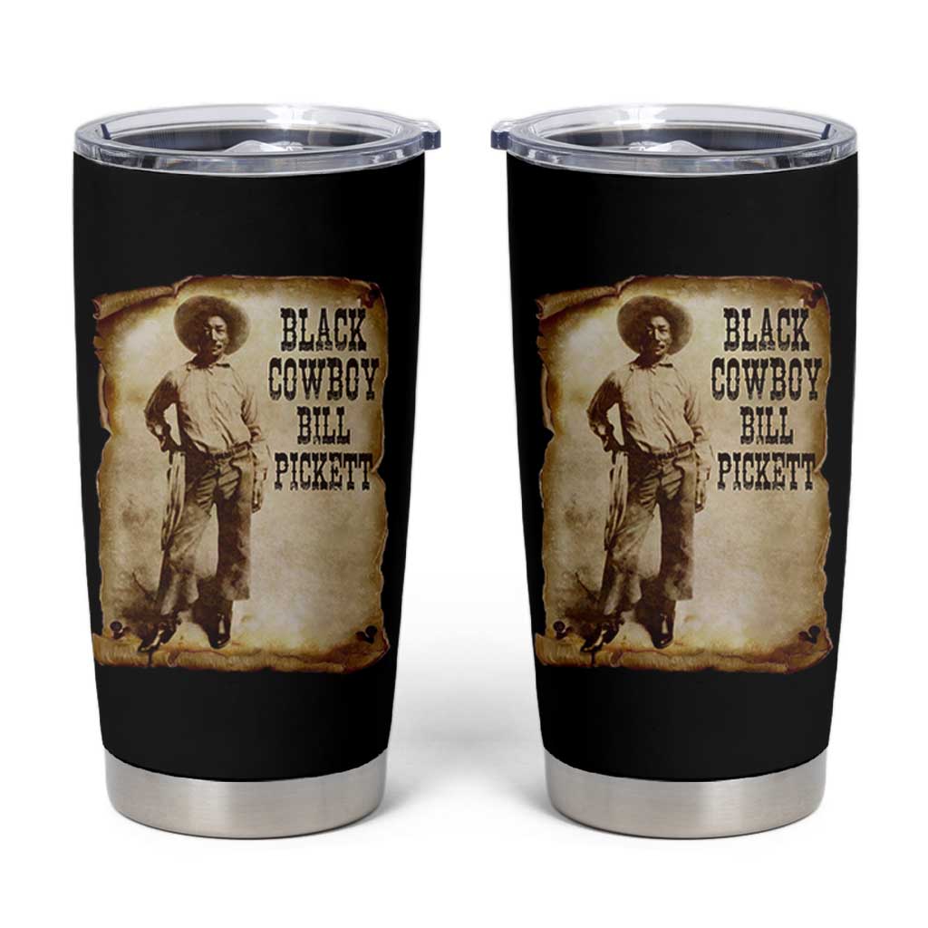 Black Cowboy Bill Pickett Tumbler Cup African American Cowboys Black History