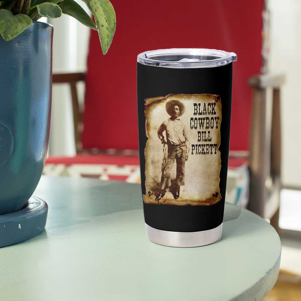 Black Cowboy Bill Pickett Tumbler Cup African American Cowboys Black History