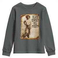 Black Cowboy Bill Pickett Youth Sweatshirt African American Cowboys Black History