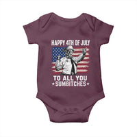 Happy 4th Of July To All You Sumbitches Baby Onesie Funny Independence Day Meme American Flag