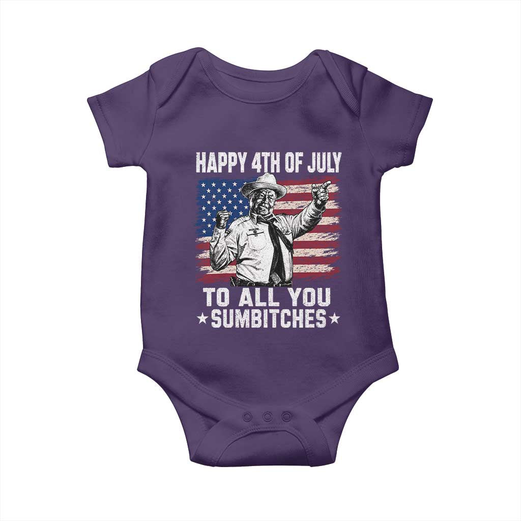 Happy 4th Of July To All You Sumbitches Baby Onesie Funny Independence Day Meme American Flag