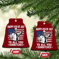 Happy 4th Of July To All You Sumbitches Ceramic Ornament Funny Independence Day Meme American Flag
