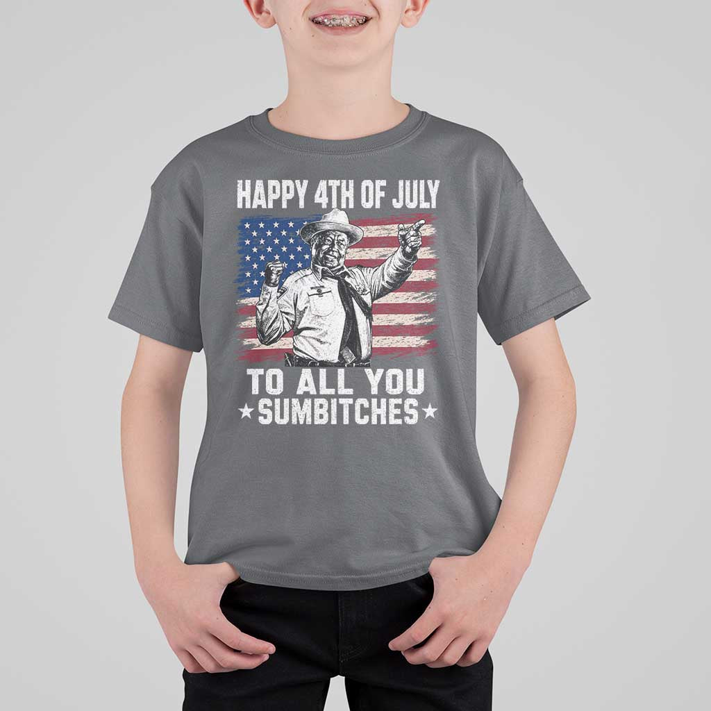 Happy 4th Of July To All You Sumbitches T Shirt For Kid Funny Independence Day Meme American Flag