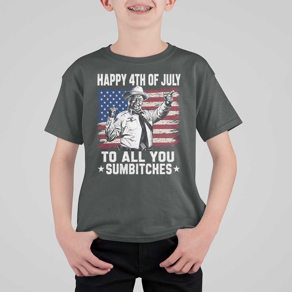 Happy 4th Of July To All You Sumbitches T Shirt For Kid Funny Independence Day Meme American Flag