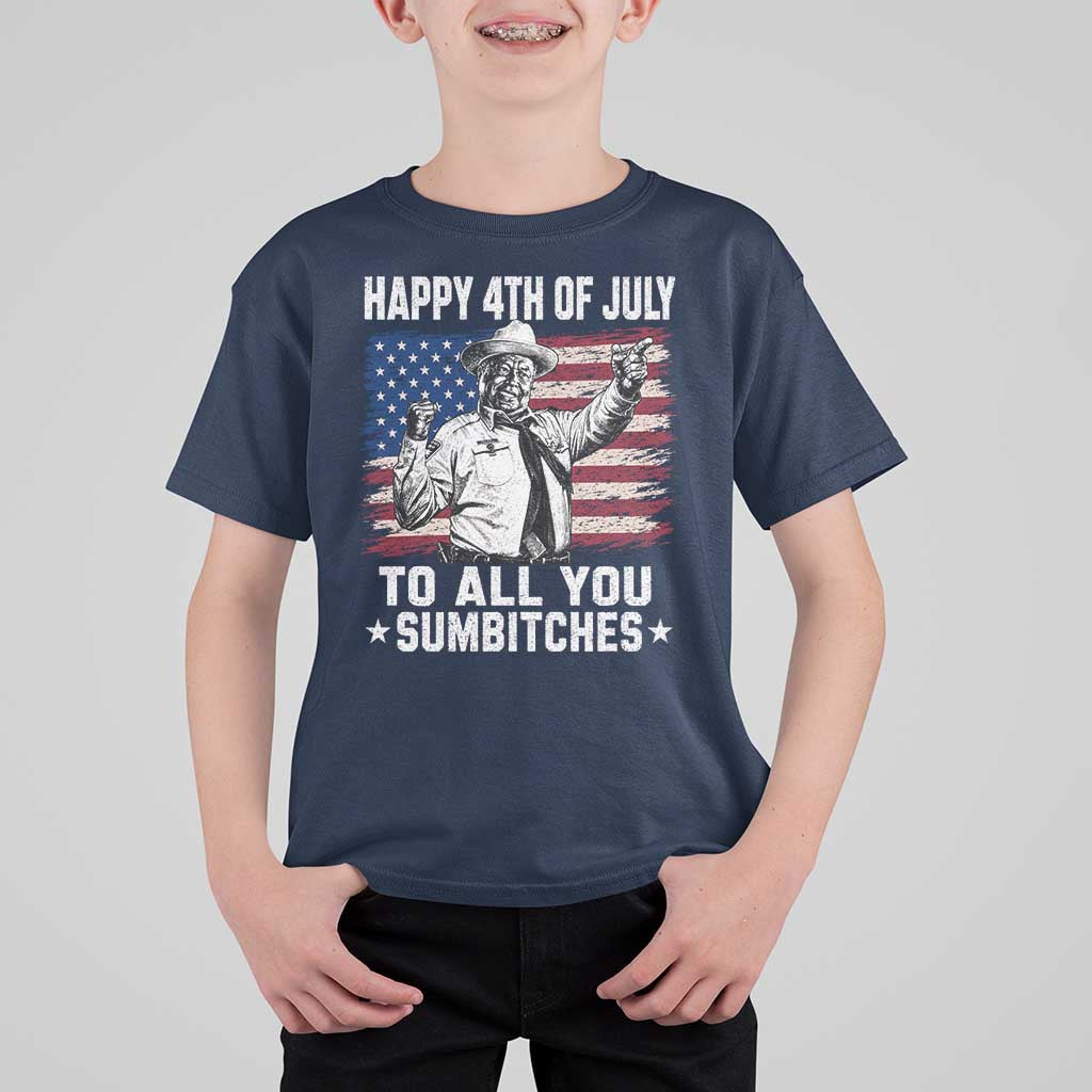Happy 4th Of July To All You Sumbitches T Shirt For Kid Funny Independence Day Meme American Flag