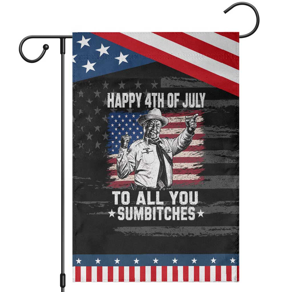Happy 4th Of July To All You Sumbitches Patriotic Garden Flag Funny Independence Day Meme American Flag