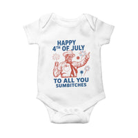 Happy 4th Of July To All You Sumbitches Baby Onesie Funny Independence Day Meme