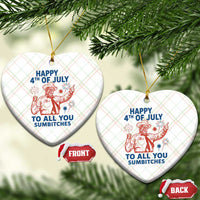 Happy 4th Of July To All You Sumbitches Ceramic Ornament Funny Independence Day Meme