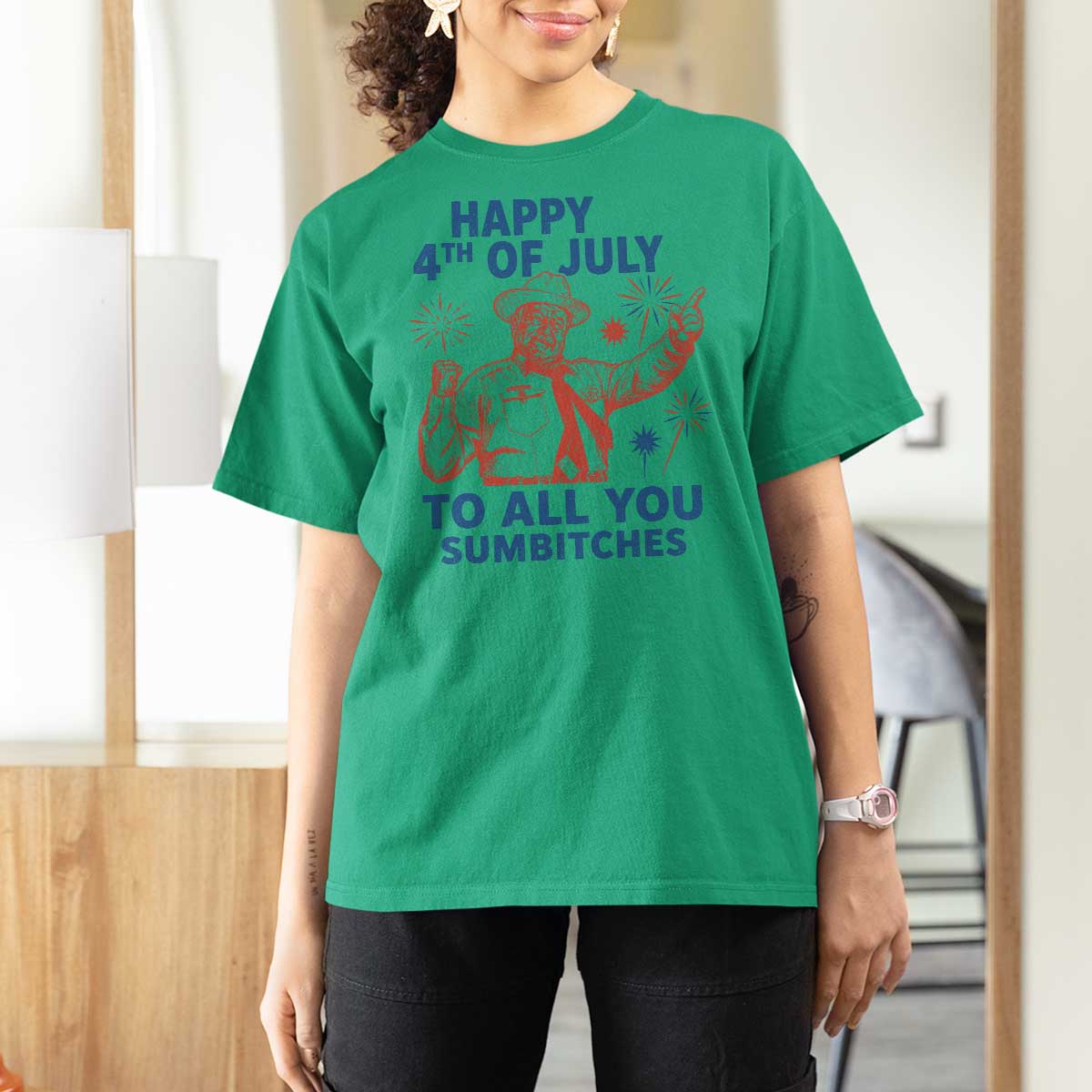Happy 4th Of July To All You Sumbitches T Shirt For Women Funny Independence Day Meme