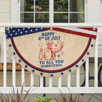 Happy 4th Of July To All You Sumbitches Patriotic Fan Flag Funny Independence Day Meme