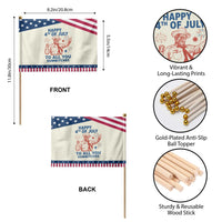 Happy 4th Of July To All You Sumbitches Patriotic Handheld Flag Funny Independence Day Meme