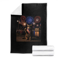 USA 250th Anniversary Cat Throw Blanket Funny 4th Of July Independence Day 250 Years 1776 2026 Patriotic Celebration Meme