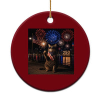 USA 250th Anniversary Cat Ceramic Ornament Funny 4th Of July Independence Day 250 Years 1776 2026 Patriotic Celebration Meme