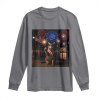 USA 250th Anniversary Cat Long Sleeve Shirt Funny 4th Of July Independence Day 250 Years 1776 2026 Patriotic Celebration Meme