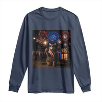 USA 250th Anniversary Cat Long Sleeve Shirt Funny 4th Of July Independence Day 250 Years 1776 2026 Patriotic Celebration Meme