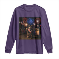 USA 250th Anniversary Cat Long Sleeve Shirt Funny 4th Of July Independence Day 250 Years 1776 2026 Patriotic Celebration Meme