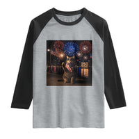 USA 250th Anniversary Cat Raglan Shirt Funny 4th Of July Independence Day 250 Years 1776 2026 Patriotic Celebration Meme