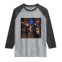 USA 250th Anniversary Cat Raglan Shirt Funny 4th Of July Independence Day 250 Years 1776 2026 Patriotic Celebration Meme