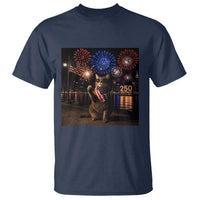 USA 250th Anniversary Cat T Shirt Funny 4th Of July Independence Day 250 Years 1776 2026 Patriotic Celebration Meme