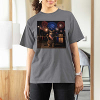 USA 250th Anniversary Cat T Shirt For Women Funny 4th Of July Independence Day 250 Years 1776 2026 Patriotic Celebration Meme
