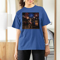 USA 250th Anniversary Cat T Shirt For Women Funny 4th Of July Independence Day 250 Years 1776 2026 Patriotic Celebration Meme