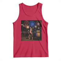 USA 250th Anniversary Cat Tank Top Funny 4th Of July Independence Day 250 Years 1776 2026 Patriotic Celebration Meme