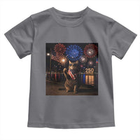USA 250th Anniversary Cat Toddler T Shirt Funny 4th Of July Independence Day 250 Years 1776 2026 Patriotic Celebration Meme