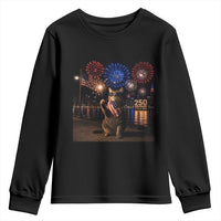 USA 250th Anniversary Cat Youth Sweatshirt Funny 4th Of July Independence Day 250 Years 1776 2026 Patriotic Celebration Meme
