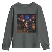 USA 250th Anniversary Cat Youth Sweatshirt Funny 4th Of July Independence Day 250 Years 1776 2026 Patriotic Celebration Meme
