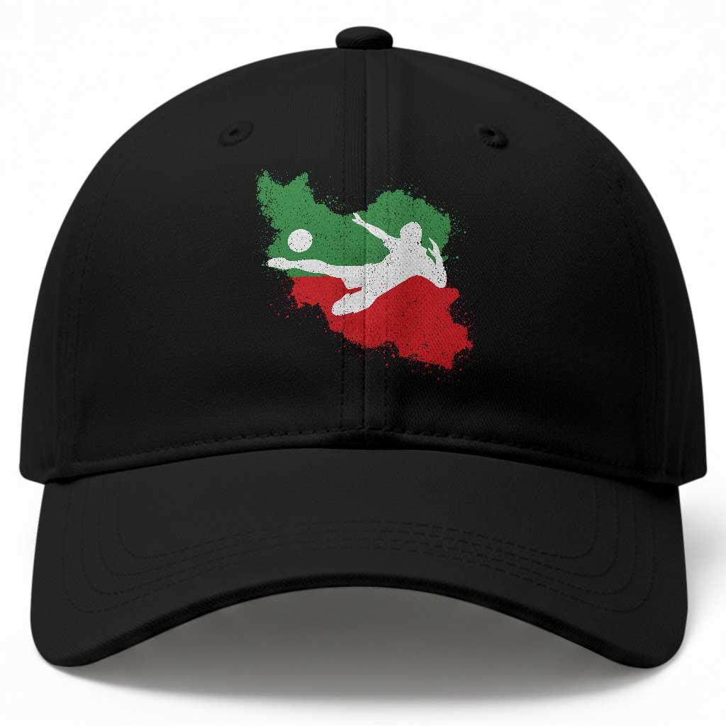 Iran Soccer Baseball Cap Vintage Watercolors Iran Flag Iranian World Football Fan