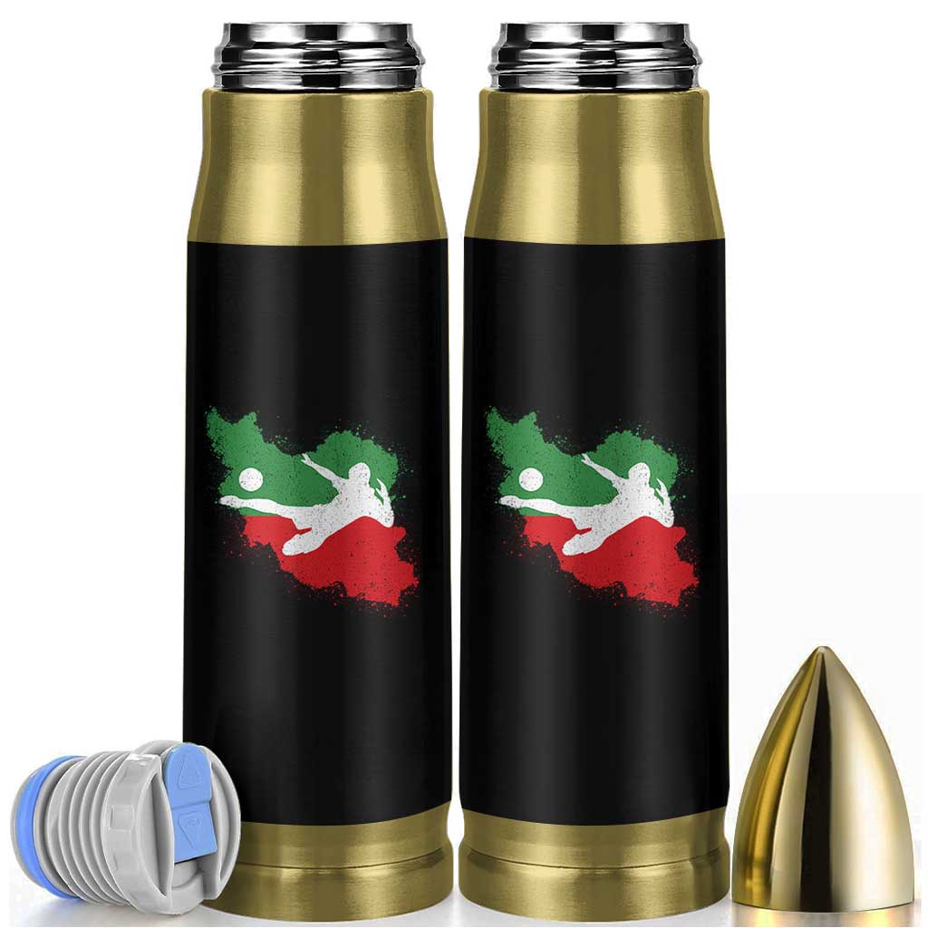 Iran Soccer Bullet Tumbler Vintage Watercolors Iran Flag Iranian World Football Fan