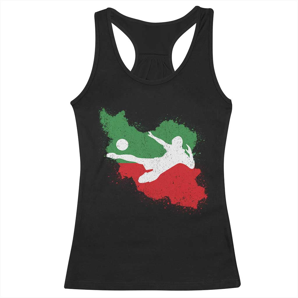 Iran Soccer Racerback Tank Top Vintage Watercolors Iran Flag Iranian World Football Fan
