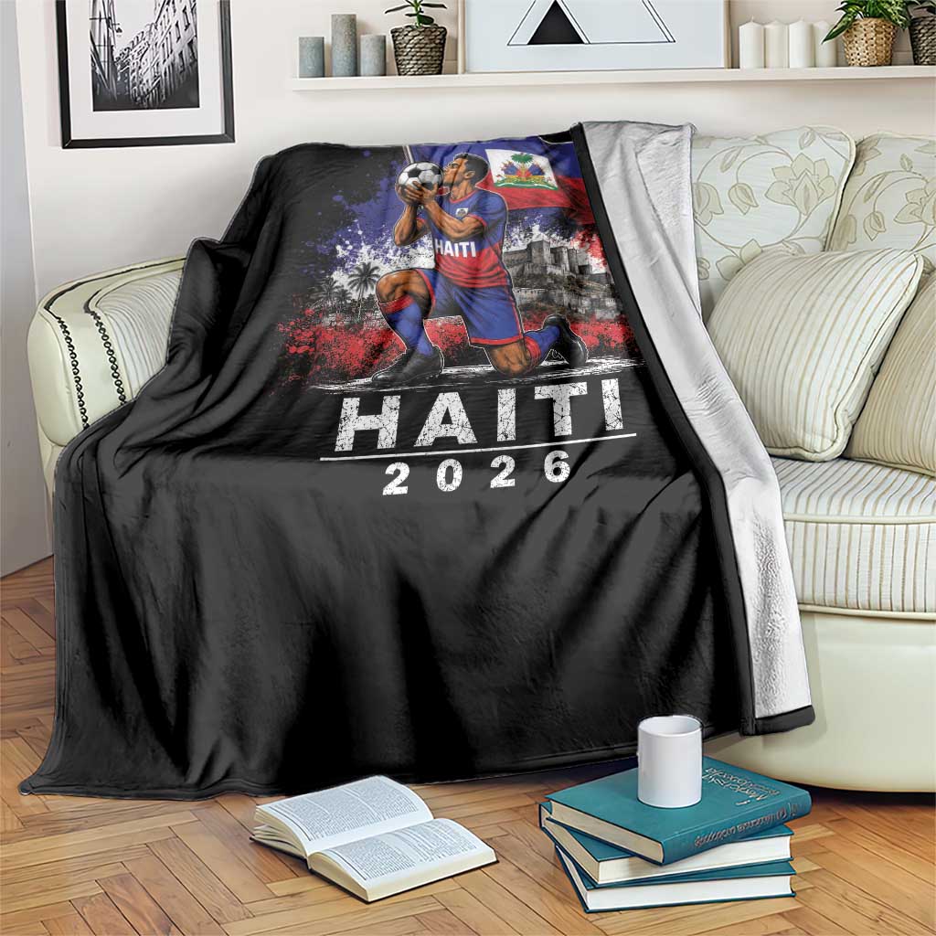 Haiti Soccer 2026 Throw Blanket Haitian World Football Fan Ayiti Lover