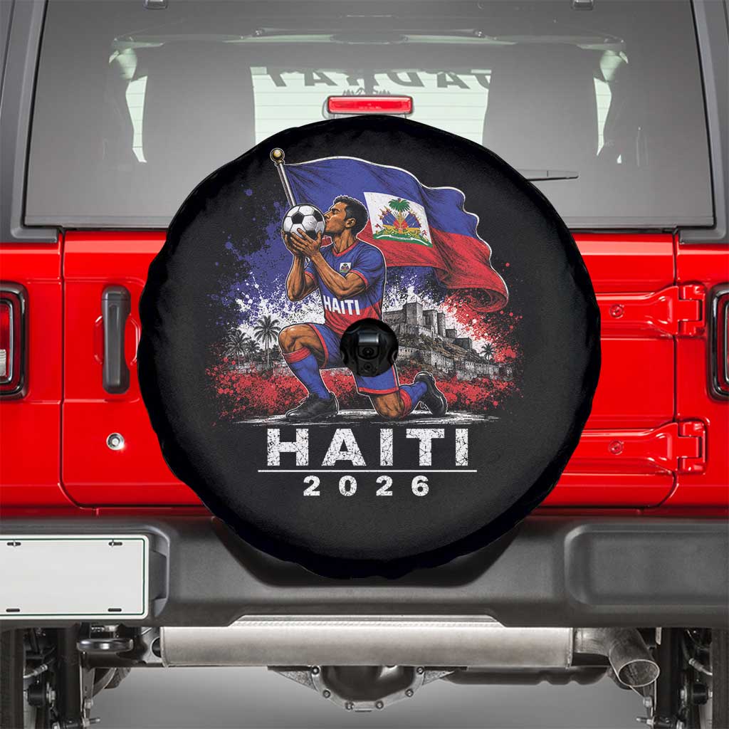 Haiti Soccer 2026 Spare Tire Cover Haitian World Football Fan Ayiti Lover