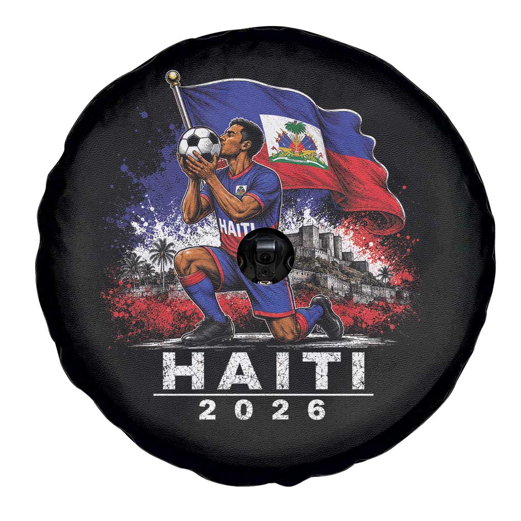 Haiti Soccer 2026 Spare Tire Cover Haitian World Football Fan Ayiti Lover